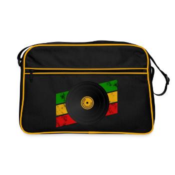 Disque de Dub Reggae - Sac Retro - noir/or - Devant
