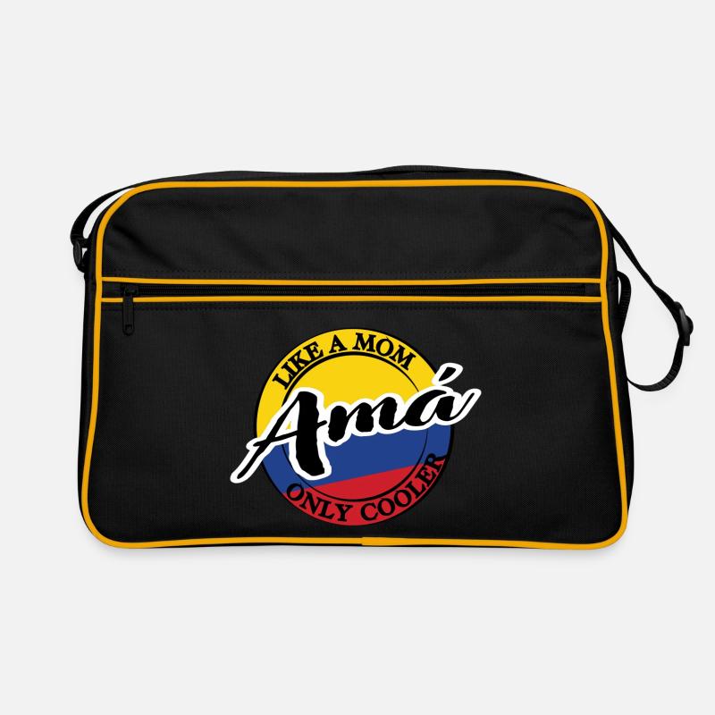 Ama kolumbianische Mutter - Retro Tasche - Schwarz/Gold