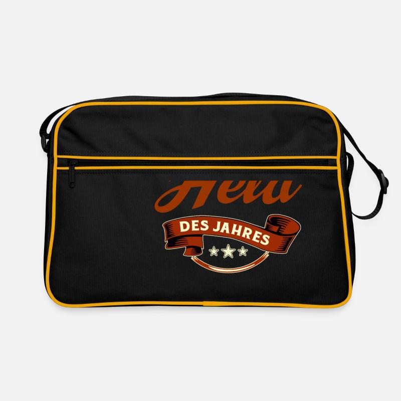 Held des Jahres - Rahmenlos Geschenk - Retro Tasche - Schwarz/Gold
