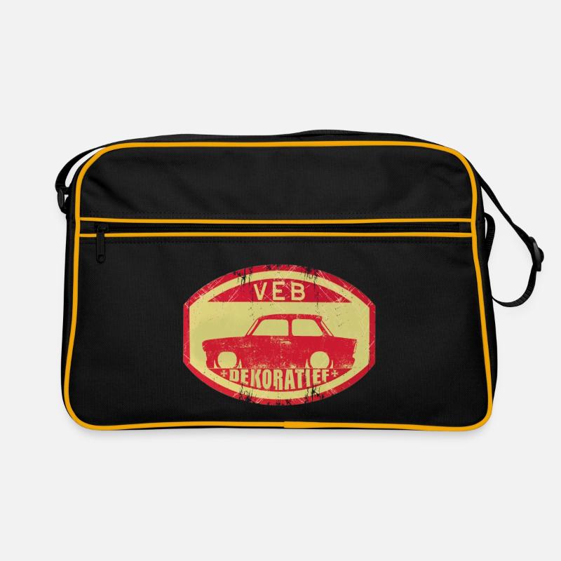 Trabant 601 - VEB - Dekoratief - Retro Tasche - Schwarz/Gold