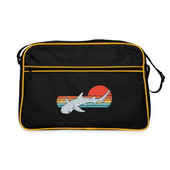 Dentelles blanches Riffhai - Sac Retro - noir/or - Devant