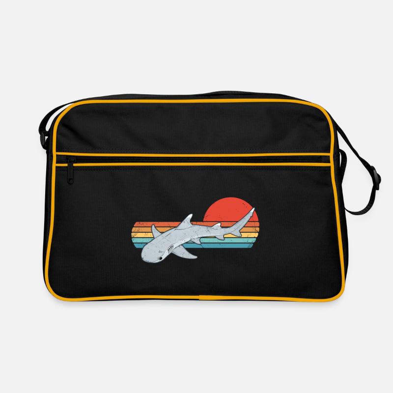 Weißspitzen Riffhai Retro Tasche