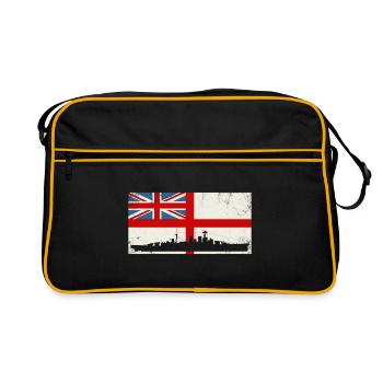 HMS HOOD Marine britannique - Sac Retro - noir/or - Devant