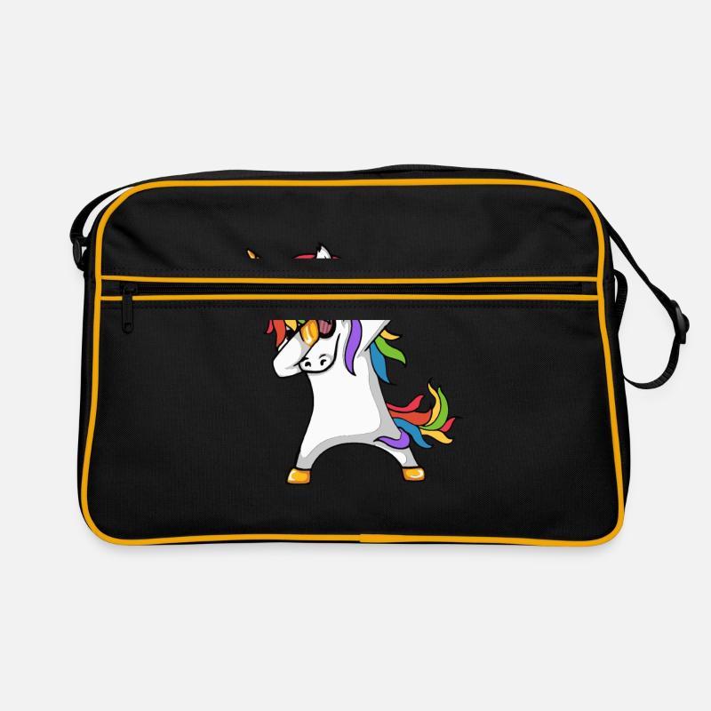 Design eines Dabbing Unicorn Geschenk Retro Tasche
