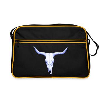 Bison Schaedel - Wild West Cowboy Rodeo Feeling - Sac Retro - noir/or - Devant