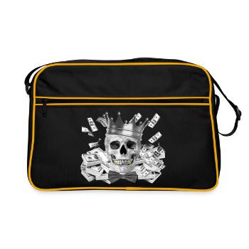 Tete de mort - Sac Retro - noir/or - Devant