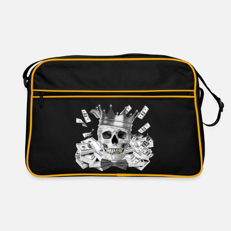Skull - Retro Bag - black/gold