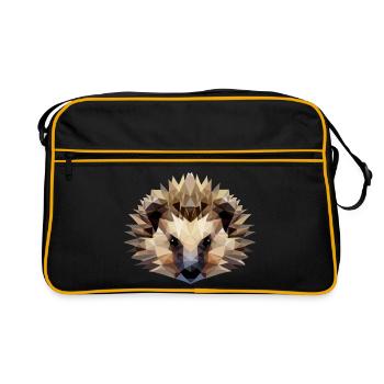 Style polygonal hérisson - Sac Retro - noir/or - Devant