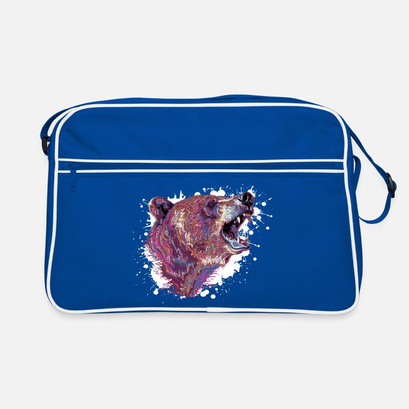 Tête d’ours Neon Splash Sac Retro