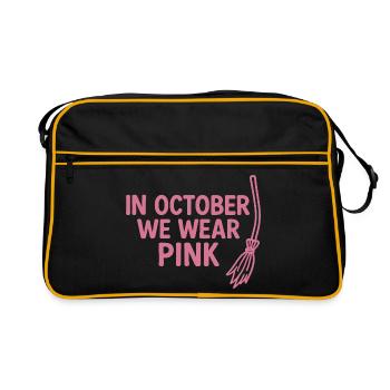 En octobre, on porte du rose - Sac Retro - noir/or - Devant