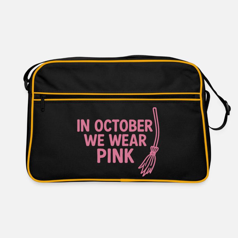 In October We Wear Pink - Retro Tasche - Schwarz/Gold