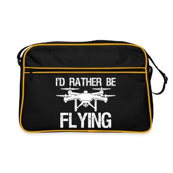 I'd rather be flying - Retro Bag - black/gold - Front