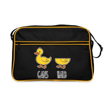 Goose - Half - Whole Goose Half Goose Flat Joke HAHA - Retro Bag - black/gold - Front