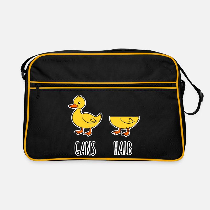 Goose - Half - Whole Goose Half Goose Flat Joke HAHA Retro Bag