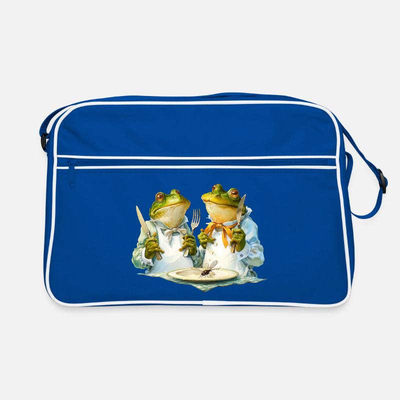 Froschköche am Tisch Retro Tasche