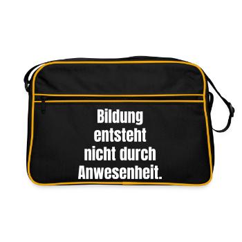 L’éducation se crée par l’activité - Sac Retro - noir/or - Devant