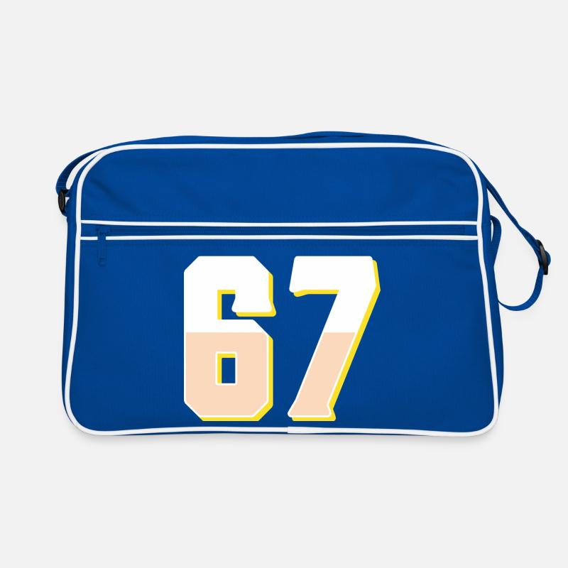 6 7 – Trendy minimalist text design, Retro Bag