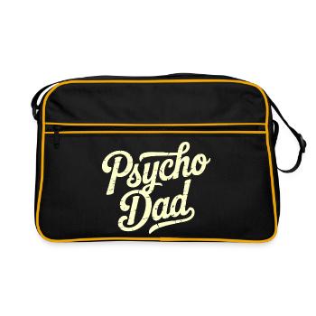 Psycho Dad Vintage Script - Retro Tasche - Schwarz/Gold - Vorne