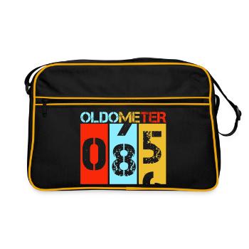 Oldometer 85 Funny 85th Birthday Milestone Gift - Retro Bag - black/gold - Front