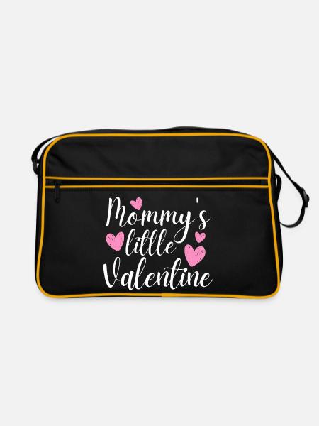 Mamas kleiner Valentin - Retro Tasche - Schwarz/Gold