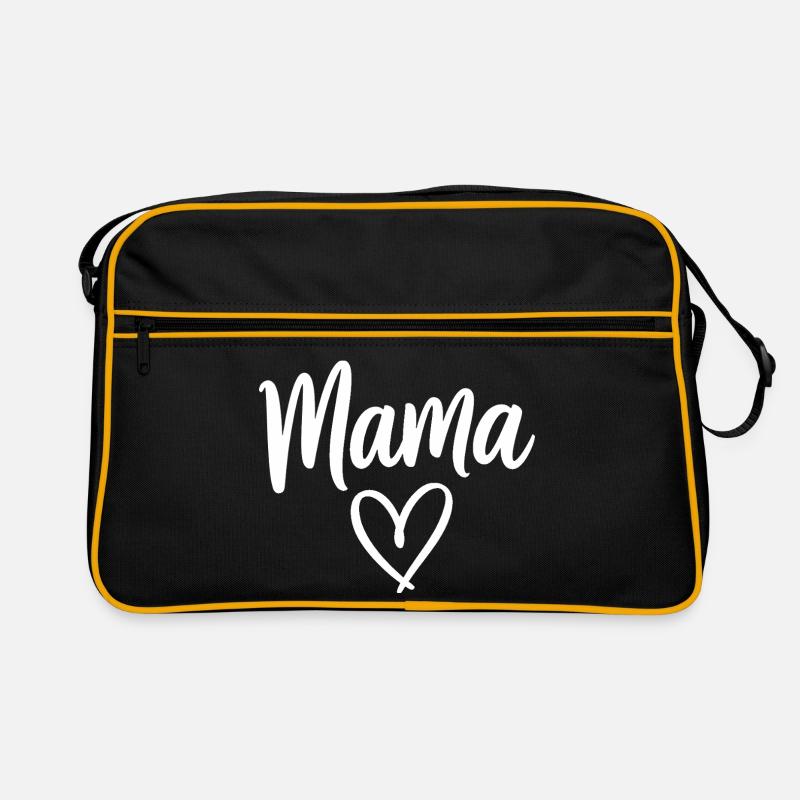 Mama Heart Script Logo Sac Retro