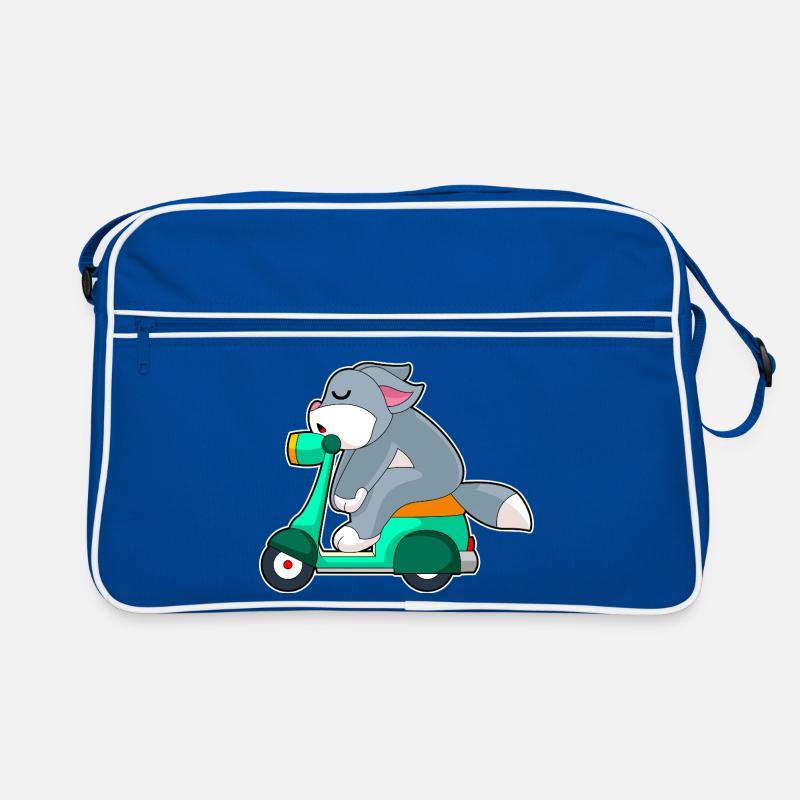 Katze Motorroller Retro Tasche