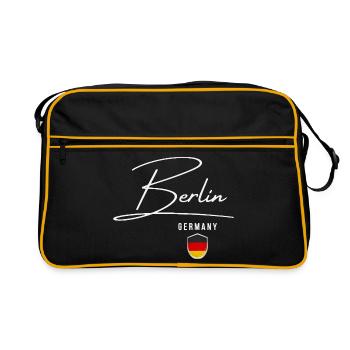 Berlin Germany, elegant design Berlin - Retro Bag - black/gold - Front