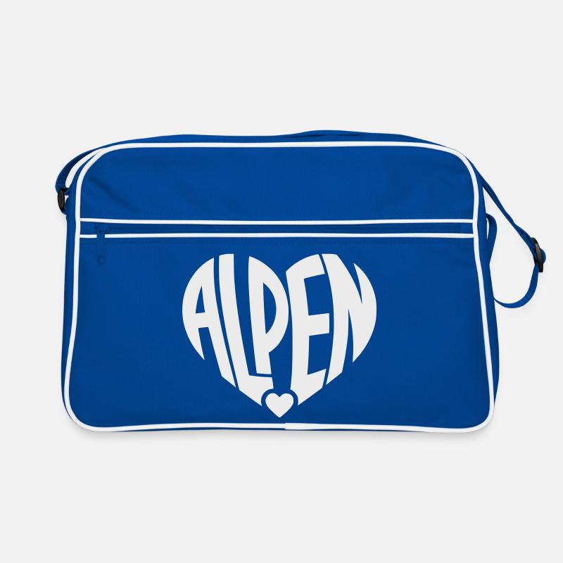 Alpen Herz-Logo Retro Tasche