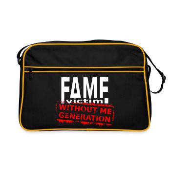 Fame Victim Shirt – Without Me Generation - Retro Bag - black/gold - Front