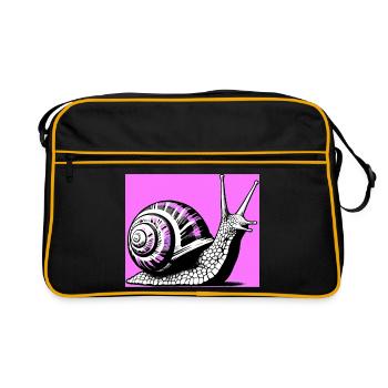 Escargot - Sac Retro - noir/or - Devant