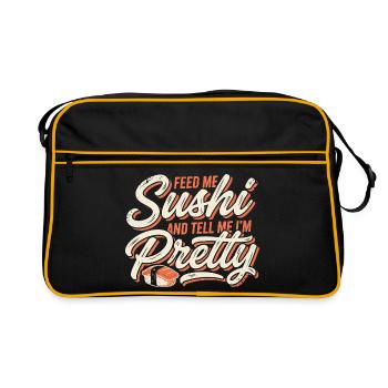 Nourris-moi des sushis jolis - Sac Retro - noir/or - Devant