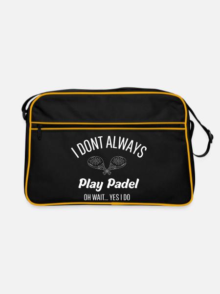 I don´t always play Padel – Oh Wait, Yes I Do - Retro Tasche - Schwarz/Gold
