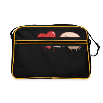 Heart And Mind - Retro Bag - black/gold - Front