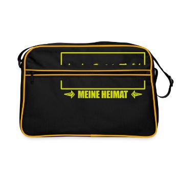 MEINE HEIMAT AACHEN - Retro Tasche - Schwarz/Gold - Vorne