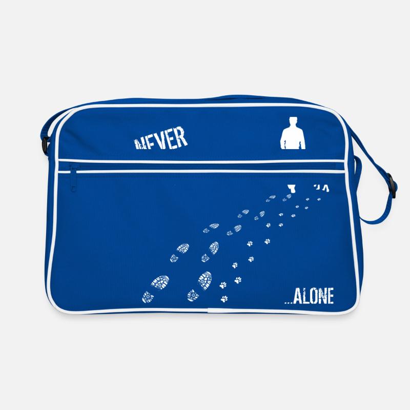 MANN UND HUND NEVER WALK ALONE Retro Tasche