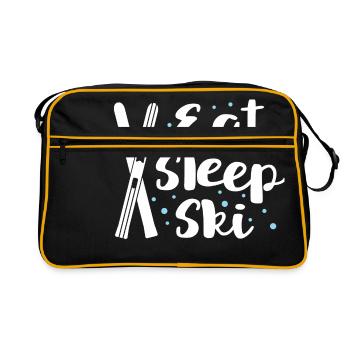 Mangez le sommeil - Pistes de ski refuge remontées mécaniques - Sac Retro - noir/or - Devant