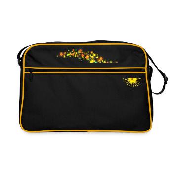 Sternschnuppe extrem - Retro Tasche - Schwarz/Gold - Vorne