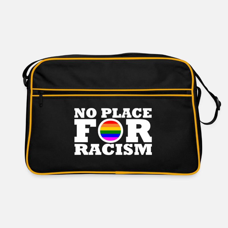 No place for racism Retro Bag