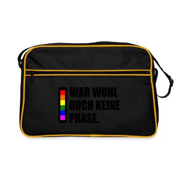 war wohl doch keine phase - Retro Tasche - Schwarz/Gold - Vorne