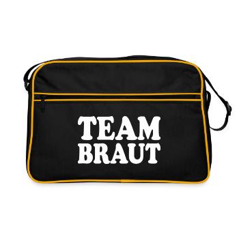 Team braut - Retro Tasche - Schwarz/Gold - Vorne
