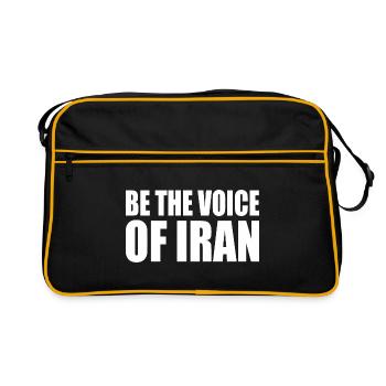 Be the voice of iran - Retro Tasche - Schwarz/Gold - Vorne
