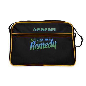 Gospel is my Remedy - Retro Bag - black/gold - Front