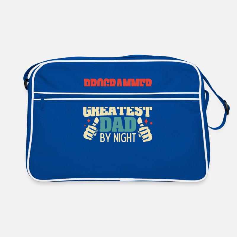 Programmer by day, greatest dad by night Retro Tasche