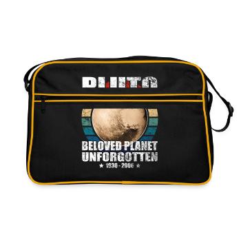 Pluton est une planète, la mémoire, inoubliable - Sac Retro - noir/or - Devant
