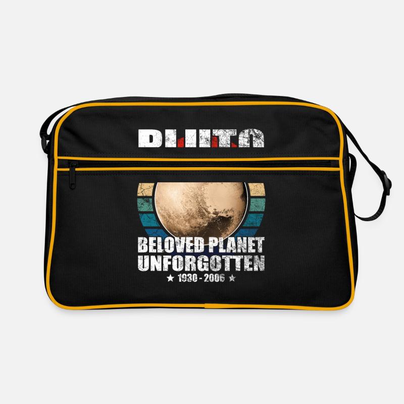 Pluto is a planet, memory, unforgettable - Retro Bag - black/gold