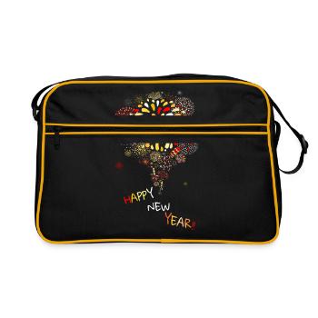 bonne année - Sac Retro - noir/or - Devant