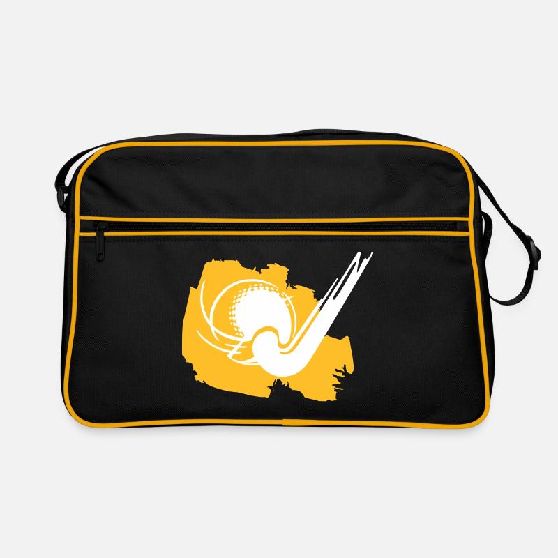 bâton de hockey et balle - Sac Retro - noir/or
