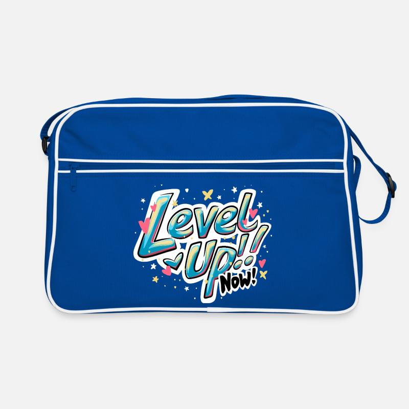 Vibrant Inspirant 'Level up now !' Conception du devis Sac Retro
