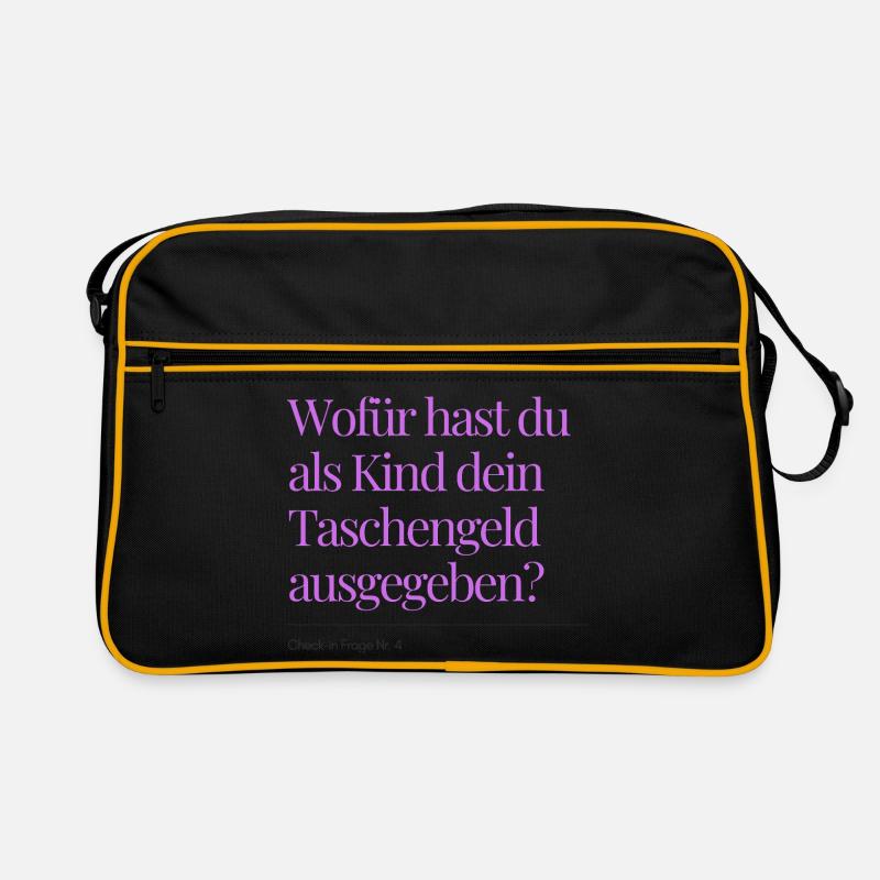 Check-in Frage Nr. 4 Retro Tasche