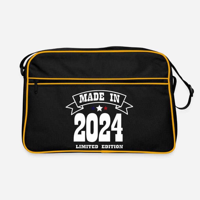 Edition Limitée Made in 2024 BLEU BLANC ROUGE - Sac Retro - noir/or